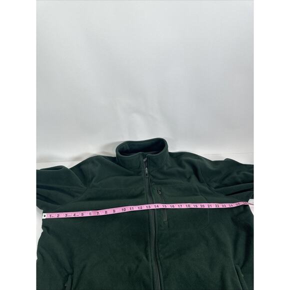 L.L. Bean Full Zip Fleece Jacket Forest Green Mens XL REG Hiking Outdoor Pockets - Picture 5 of 8